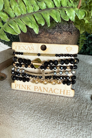 Sable Bracelet Set Black by Pink Panache
