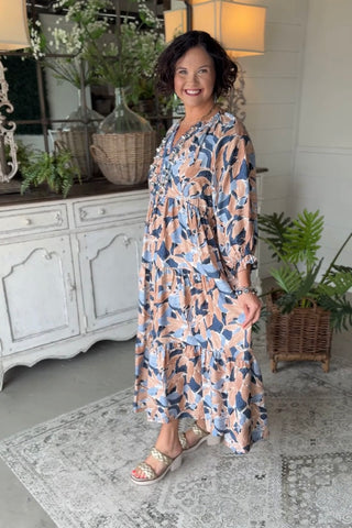 Fall Gardens Dress Denim by Umgee