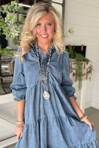 Cove Denim Dress by Easel Dresses Easel