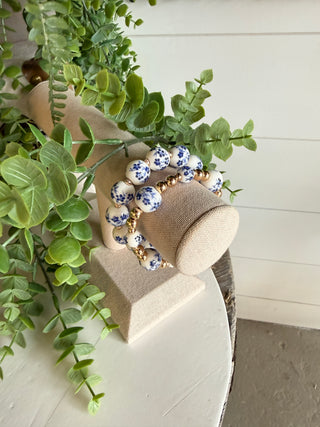 Patsy Bracelet Set Blue Floral RESTOCK Soon Bracelets Chic Cool