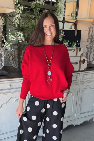Krista Sweater Red by Umgee