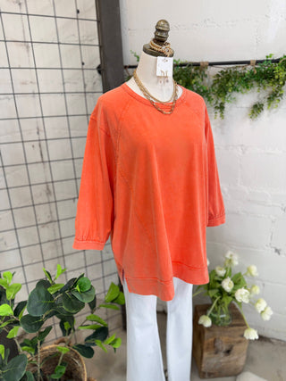 Davey Top Orange Shirts & Tops Sage & Fig