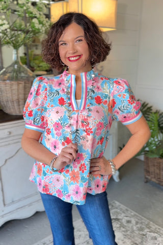 Pinky Promise Pink Floral by Umgee Shirts & Tops Umgee