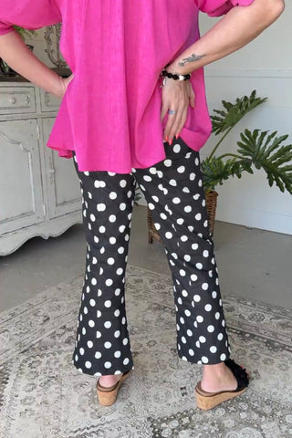 Hello Dottie Pants Black Glam