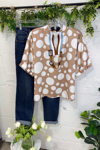 Gabby Top Taupe by Jodifl Shirts & Tops Jodifl