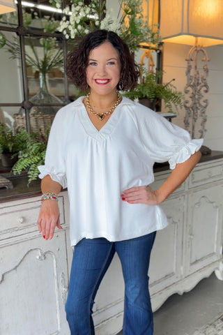 Freeport Top Off White by Umgee Shirts & Tops Umgee