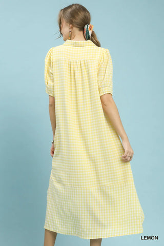 Cotton State Midi Dress Lemon by Umgee