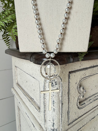 Thankfulness Necklace Silver/Pearl Necklaces BFF