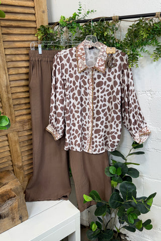 Trenna Top Mocha Mix by Gigio
