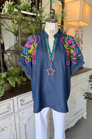 Sweet Summer Top Denim by Umgee