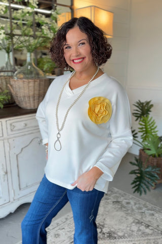 Clarissa Top Ivory Shirts & Tops MuMu