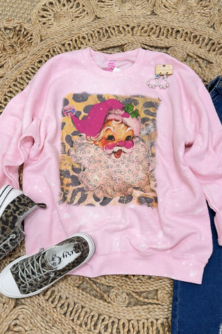 Blingy Beard Santa Sweatshirt Pink Sweatshirt Raisin' Arrows