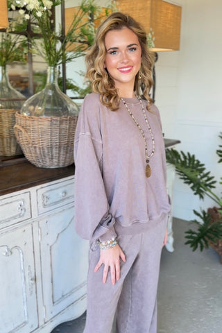 Brookwood Mocha Sweatshirt Rae Mode