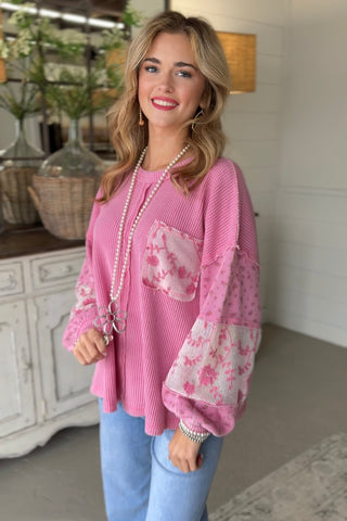 Cozy Petals Candy Pink by Easel Shirts & Tops Easel