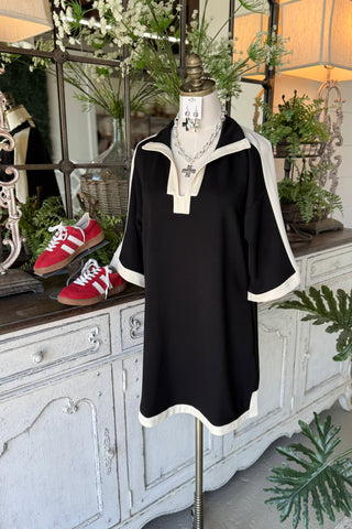 Rachel Dress Black/Ivory