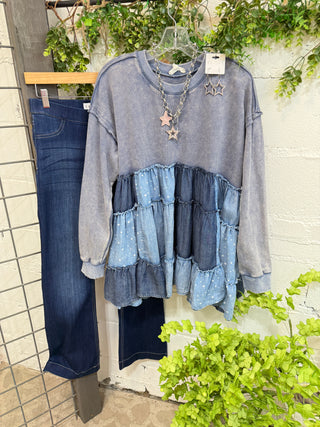 Starlit Top Slate Blue