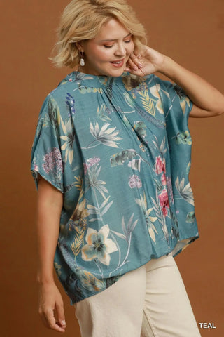 Ricki Top Teal by Umgee Shirts & Tops Umgee