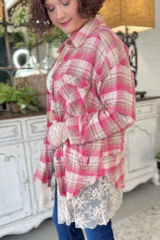 Belinda Shacket Pink RESTOCK Soon