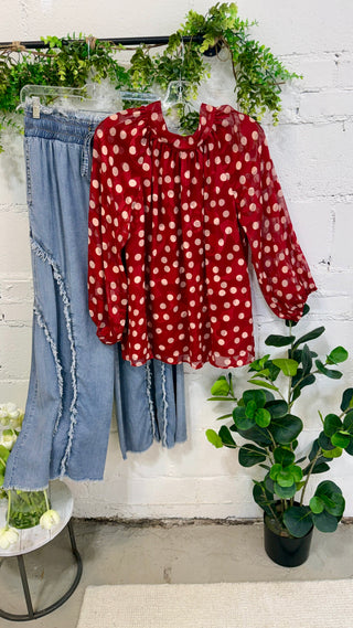 Soft Spot Top Red by Umgee Shirts & Tops Umgee