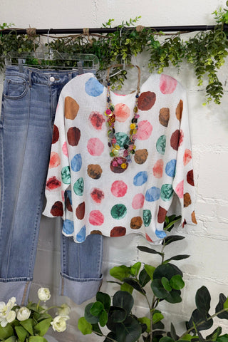 On the Dot Sweater Blue OHLALA
