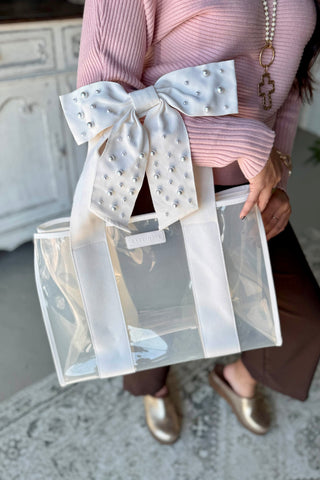 Case Mate Jelly Bow Tote Ivory Pearl Tote Case Mate