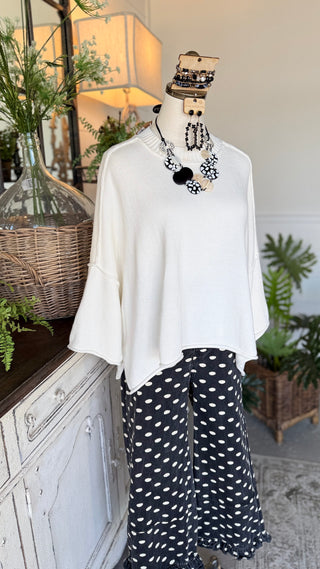 Hampton Sweater Cream Sweater Tres Bien