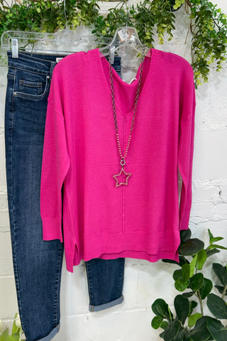 Reese Sweater Neon Pink Zenana