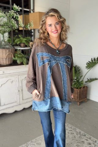 Kira Brown Shirts & Tops Blue Velvet