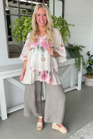 Beautiful Floral City Beige Prospero