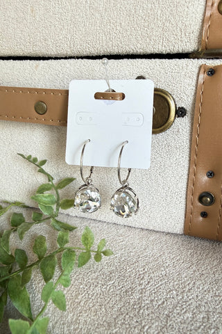 Bedazzled Earrings Silver Clear Earrings Accessories To Go