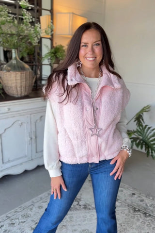 Townsend Vest Pink Vest Zenana