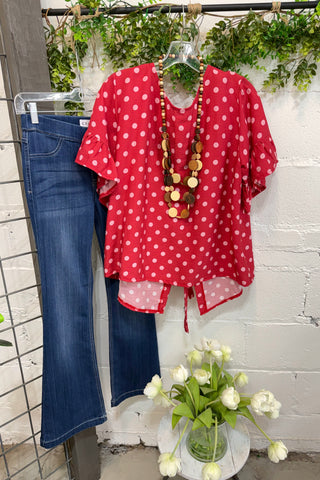 Continental Top Red Shirts & Tops Acqua & Limone