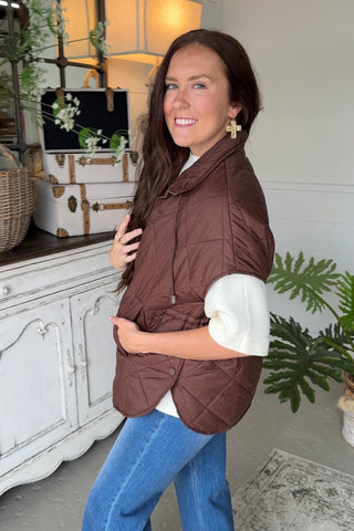 Cool Change Vest Brown Puff Vest Original USA