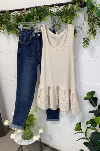 Chantelle Top Oatmeal by Easel