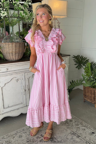 Breezy Long Dress Blue by Umgee Dresses Umgee