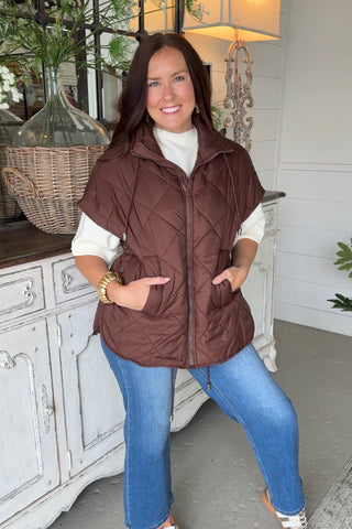 Cool Change Vest Brown Puff Vest Original USA