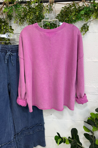 Petal Crush Top Dragon Fruit by Easel