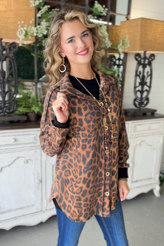 Fearless Animal Brown Shirts & Tops Heimish USA