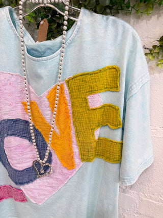 Love On Repeat Sky Blue Shirts & Tops Sage+Fig