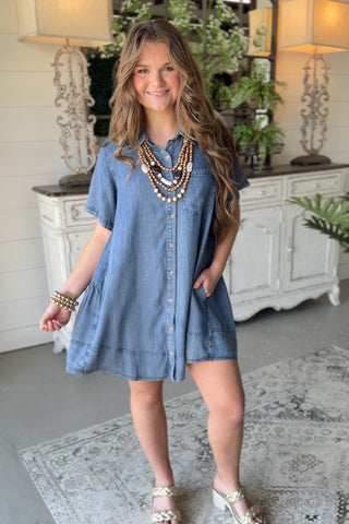 Deja Blue Dress Dk Denim