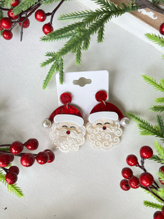 Santa Earrings Pink Earrings Pink Panache