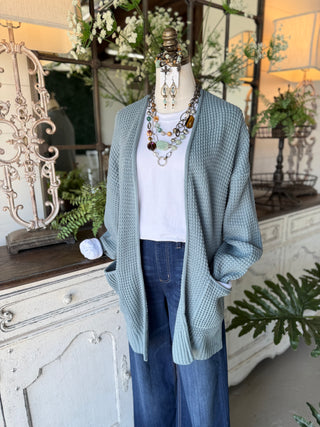 Diane Cardigan Blue Gray