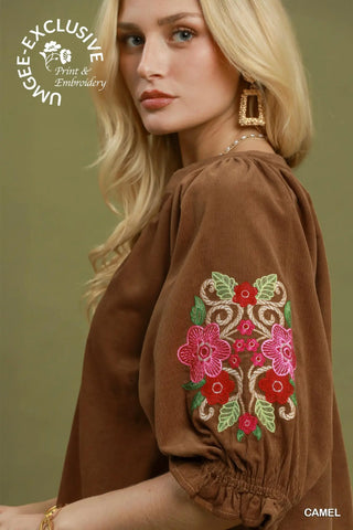 Seasoned Top Camel by Umgee RESTOCK Soon Shirts & Tops Umgee