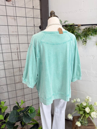 Davey Top Aqua Shirts & Tops Sage & Fig