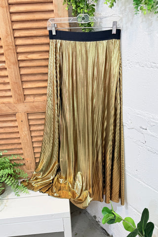 Revel Skirt Metallic Gold