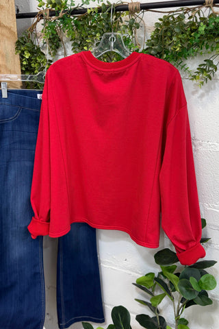Jolly Bling Top Red Shirts & Tops Main Strip