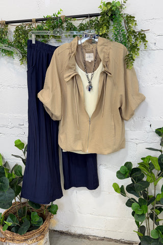 Atkins Pants Navy by Umgee Pants Umgee