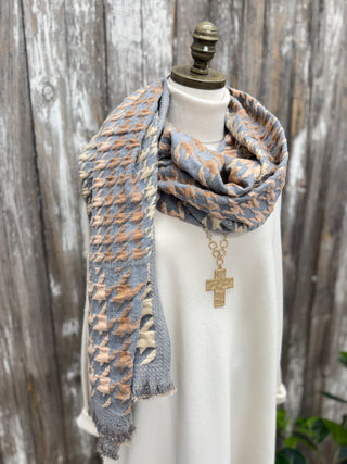 Cool Evenings Wrap Grey/Beige Wrap A Touch Of Style