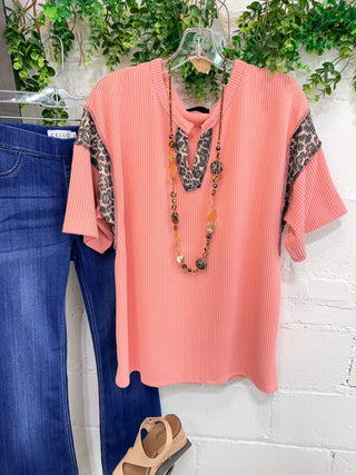 Ensnared Top Salmon Shirts & Tops Heimish USA
