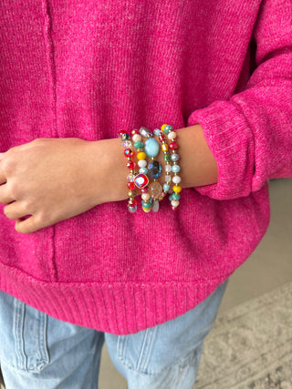 Brilliance Bracelet Blue Multi by Pink Panache Bracelets Pink Panache